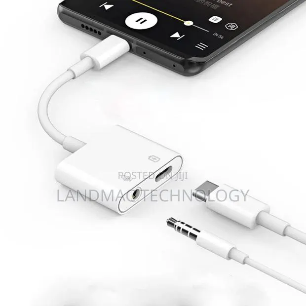 USB C to 3.5mm Headphone Jack, Fast Charge, Type-C Audio Earphones · Photo 1