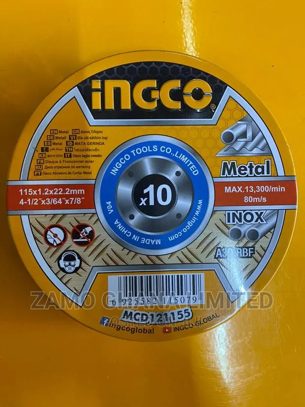 Ingco Abrasive Metal Cutting Disc Set 4.5" - McD121155 · Photo 1