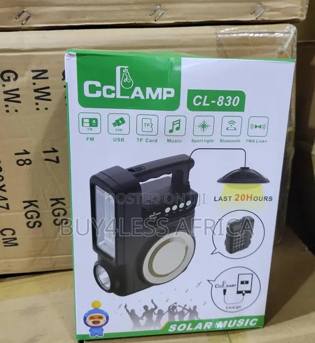 Cclamp Solar Music Machine/Lamp (Bluetooth Fm) · Photo 1