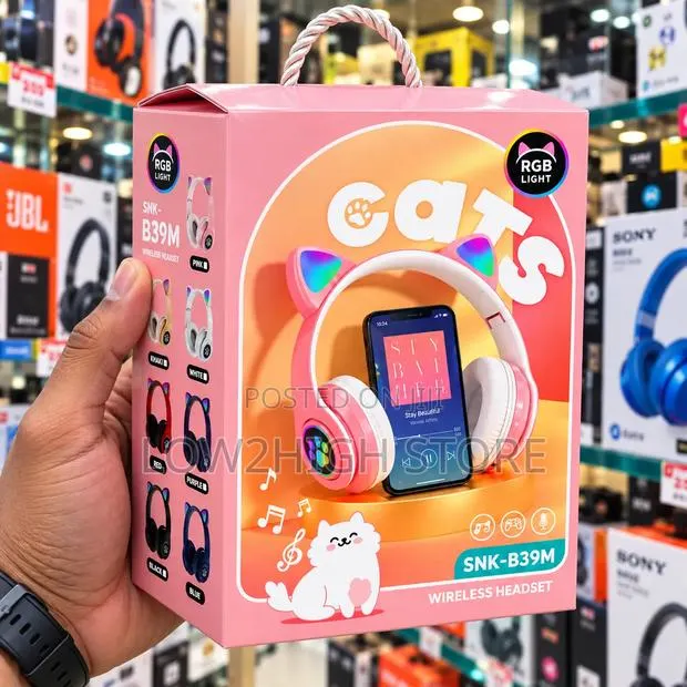 Cats SNK-B39M RGB Wireless Headphones - Low2High · Photo 1