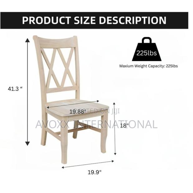 Lynn Solid Wood Double X-Back Stools (Set of 2 · Photo 4