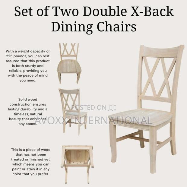 Lynn Solid Wood Double X-Back Stools (Set of 2 · Photo 6