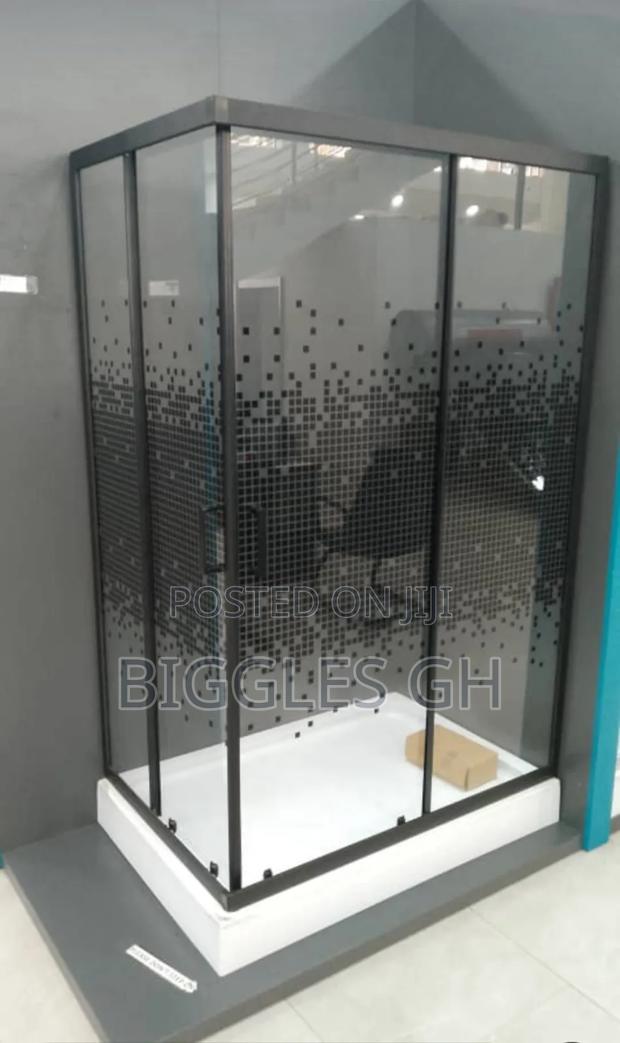 Shower Cubicle- Glass Cubicle Black - 120×80 · Photo 1