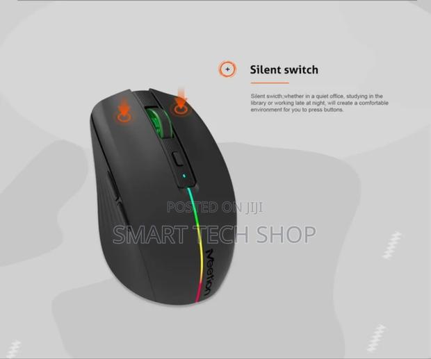 Meetion Dual Mode Wireless + Bluetooth Chargeable Mouse RGB · Photo 1