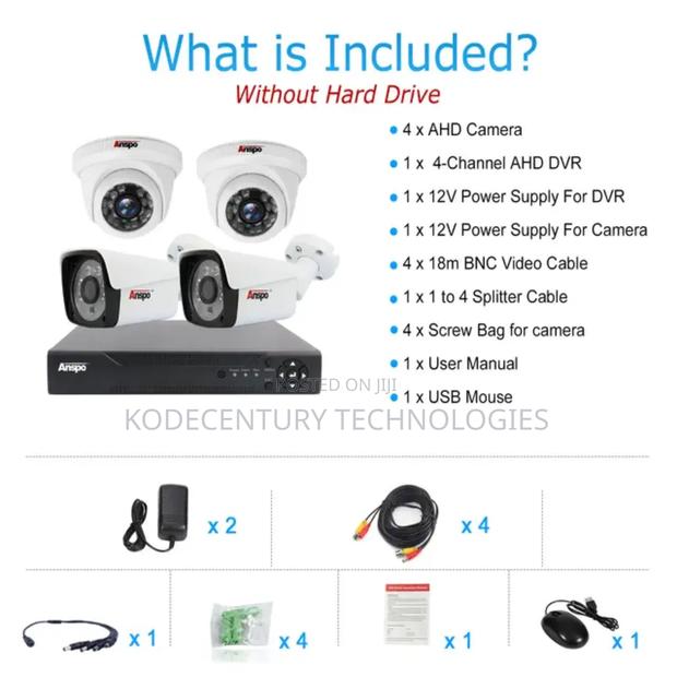 4 Channel Anspo 5mp Analogue CCTV Kit · Photo 2