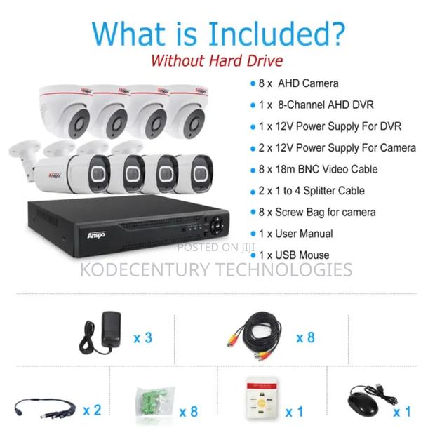 8 Channels CCTV Kit (Anspo, 5mp, Analog) · Photo 2
