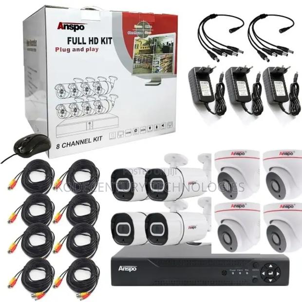 8 Channels CCTV Kit (Anspo, 5mp, Analog) · Photo 1