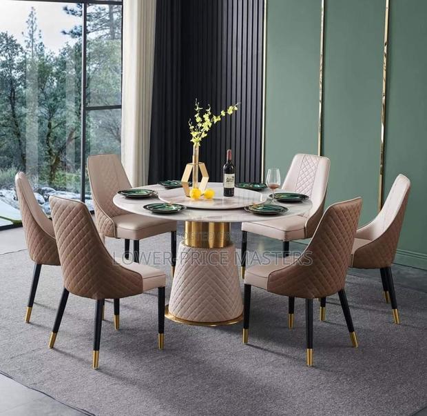 Executive Marble 6 Chair Dining Set · Photo 1