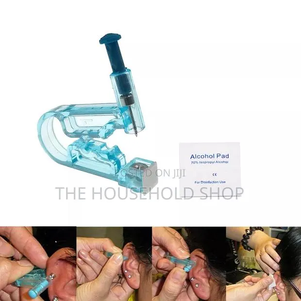 Blue Disposable Ear and Nose Piercing Gun Kit · Photo 1