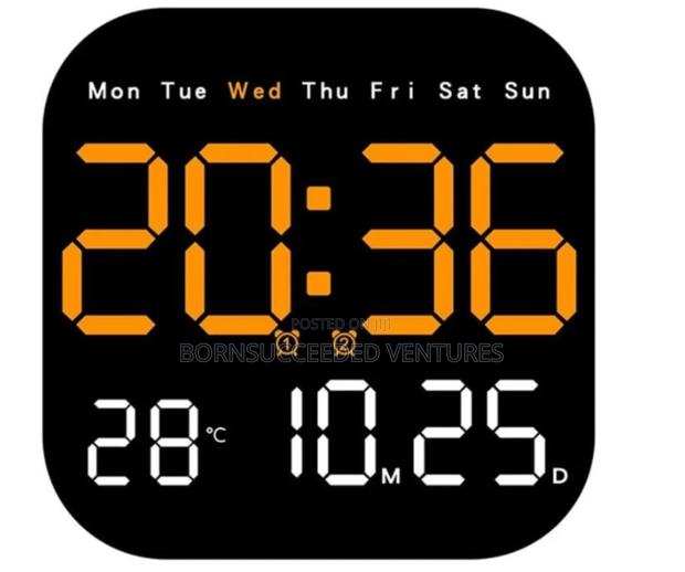 Remote Control Digital Display Wall Clock · Photo 1