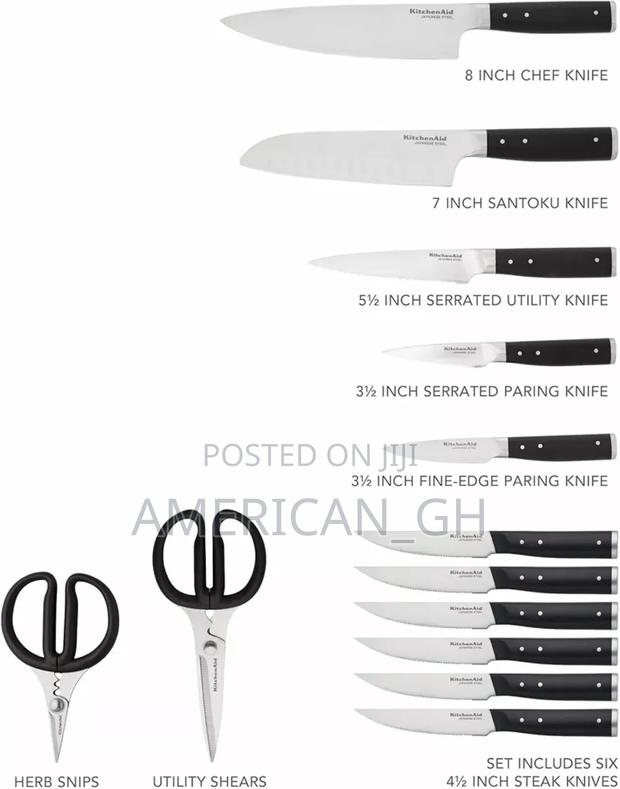 Kitchenaid 14 Piece Forged Triple Rivet Knife Block Set · Photo 4