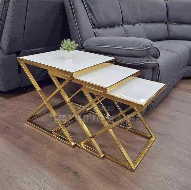 3 in 1 White and Gold Mable Center Table / Coffee Tables · Photo 1