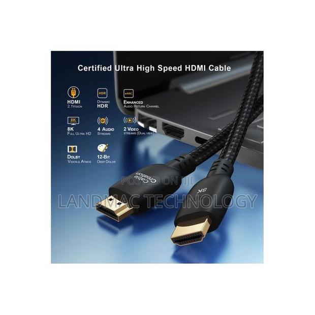 Certified Ultra High Speed Hdmi Cable - Black - 3 M · Photo 1