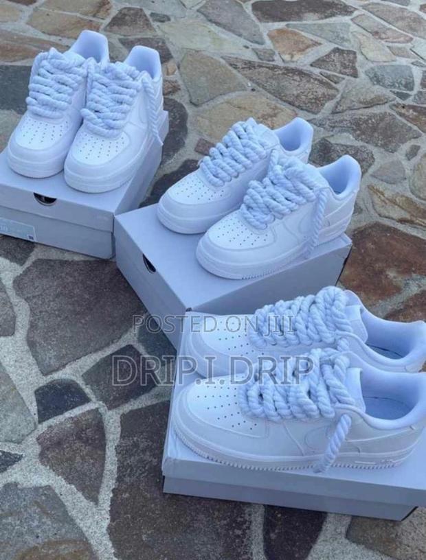 Airforce 1 All White XXL Big Lace .Comes in All Sizes .