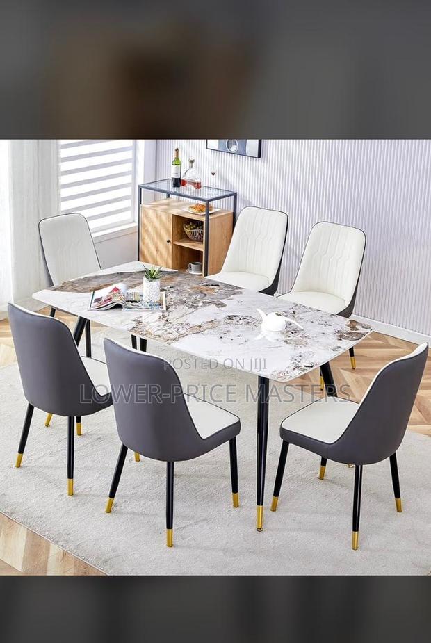6 Chairs Marble Dining Set · Photo 1