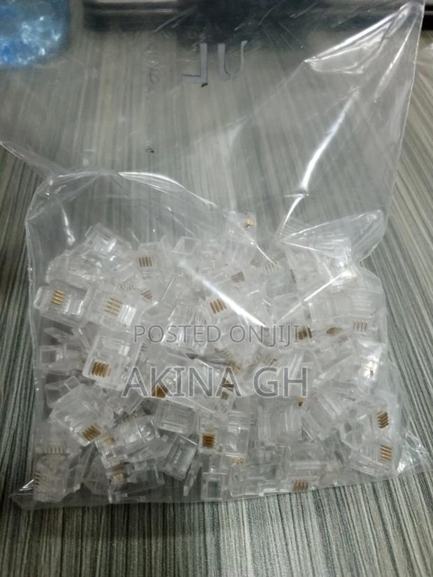 RJ11 Connectors for Telephone Cable 100 PCS 6P4C · Photo 1