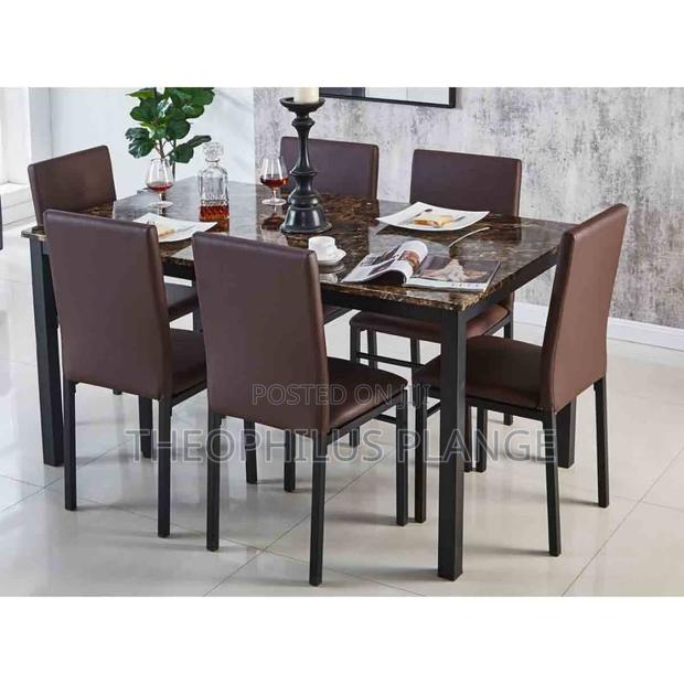 6 Seater Mable Dining Set Brown · Photo 1