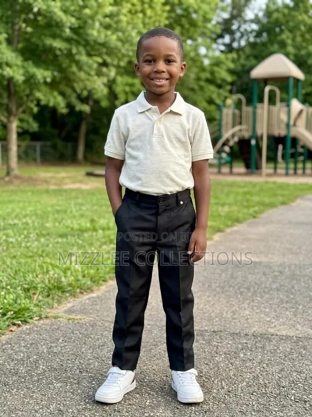 Quality Kids Material Black and Blueblack Trousers in 20-28 · Photo 1