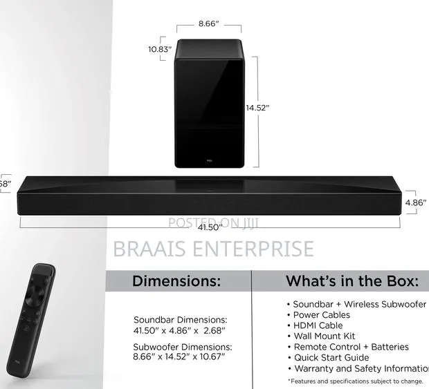 TCL 5.1.2ch Home Theater Soundbar · Photo 1
