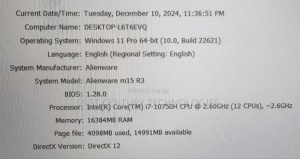 Laptop Dell Alienware M15X 16GB Intel Core I7 SSD 512GB · Photo 5
