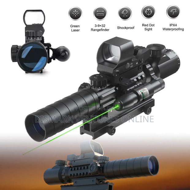 9x32 Rifle Telescope Red Dot Laser For Hunting, Tactical, · Photo 7