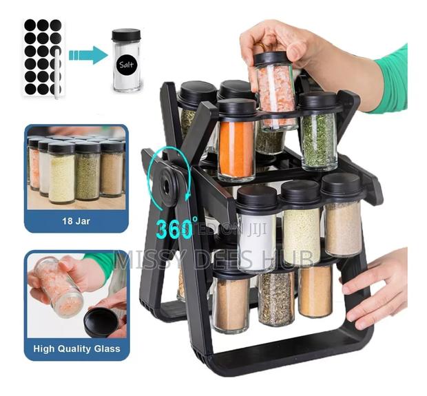 18 Jars Rotating Spice Rack · Photo 6