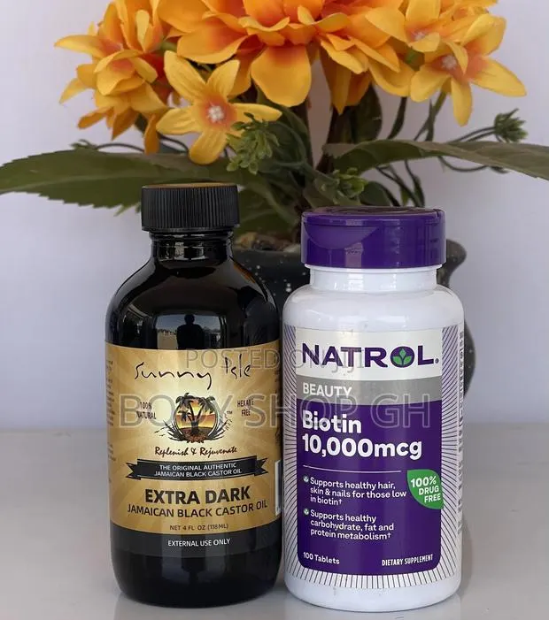 Natrol Biotin 10000 MCG + Jamaican Black Castor Oil for Hair · Photo 1