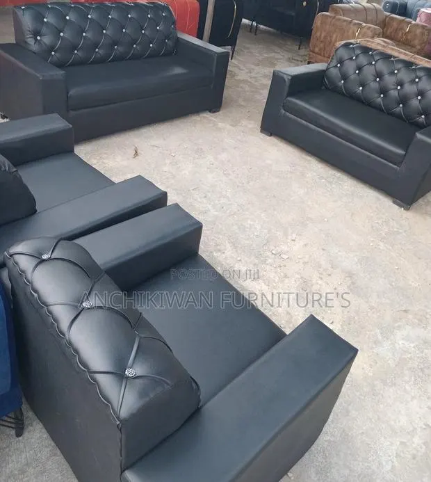 Quality Lleather Black Sofa Sets (Payment After Delivery) · Photo 1