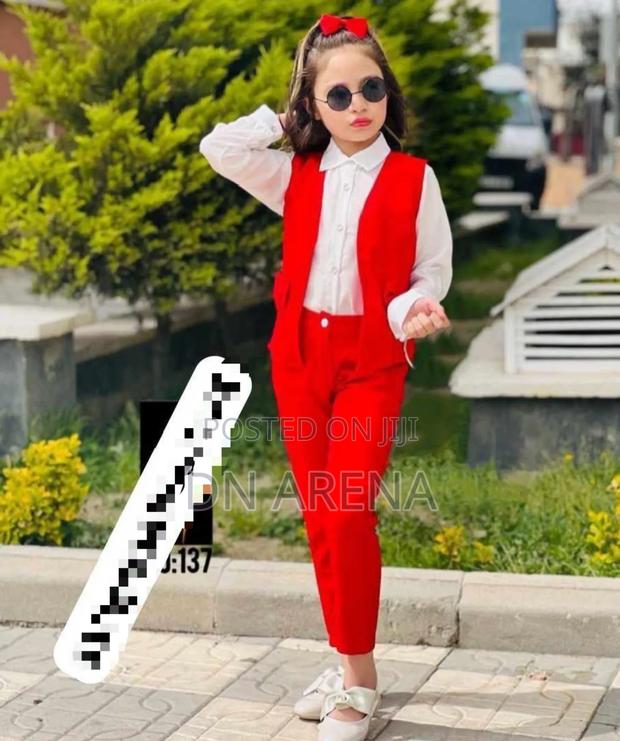 Girls 3pcs Outfit Trousers With Coat and Shirt · Photo 1
