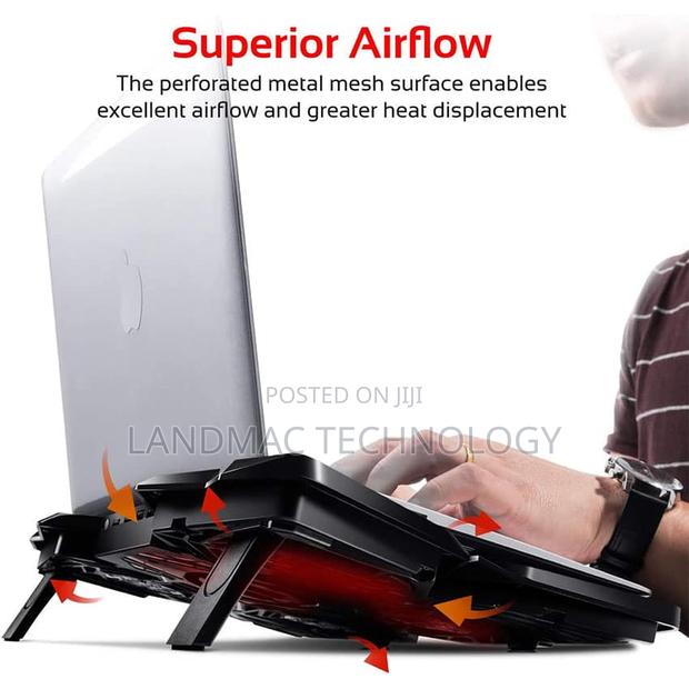 Promate Ergonomic Laptop Cooling Pad With Silent Fan Technol · Photo 3