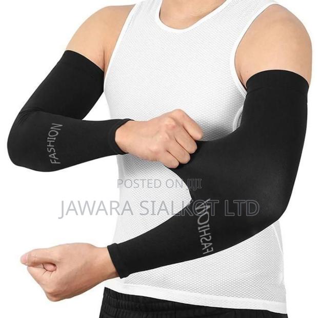 Arm Sleeve Sunscreen Hand Outdoor Sun Protection Black White · Photo 1