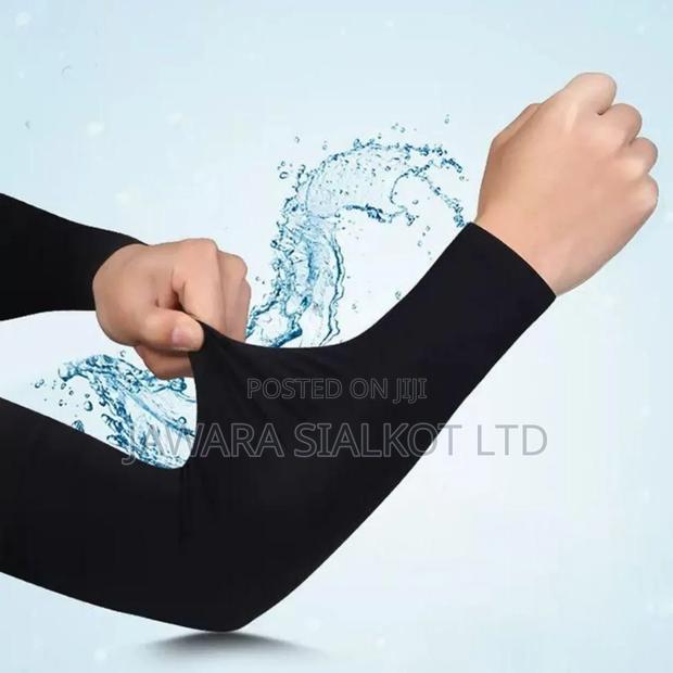 Arm Sleeve Sunscreen Hand Outdoor Sun Protection Black White · Photo 2