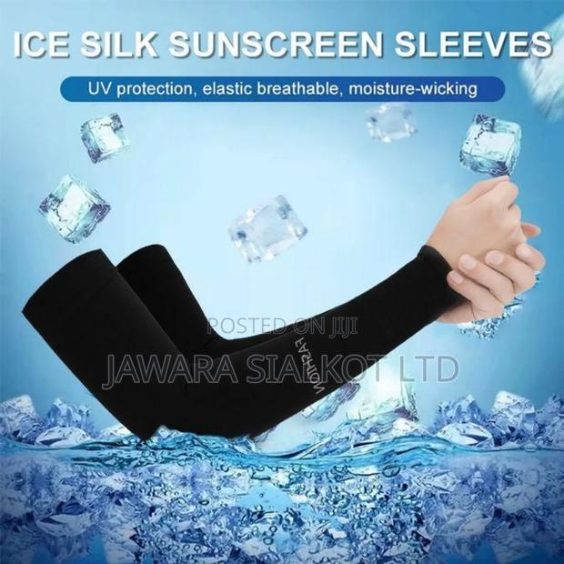 Arm Sleeve Sunscreen Hand Outdoor Sun Protection Black White · Photo 3