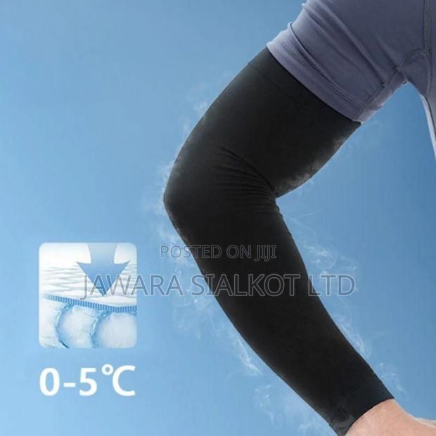 Arm Sleeve Sunscreen Hand Outdoor Sun Protection Black White · Photo 7
