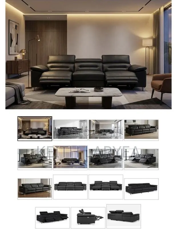 Monaco Reclining Leather Sofa | Zuri Furniture · Photo 1