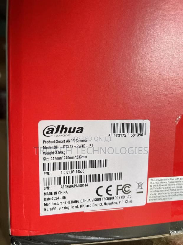 Dahua Access Anpr Camera Itc413-Pw4d (Plate Number Camera) · Photo 5