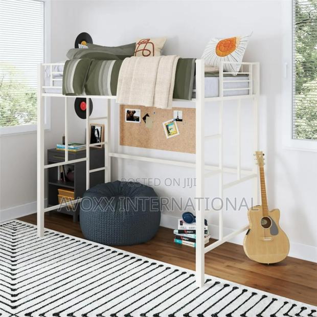 DHP Twin Metal Loft Bed, Off White/ 5410496WE · Photo 3