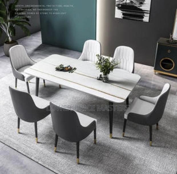 Modern 6 Chair Marble Dining Set · Photo 1