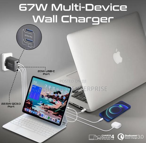 Promate 67W PD Ganfast Charger With 2 X 67WPD USB-C · Photo 3