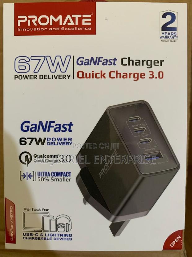 GANPORT-4 Promate 67 Watts Powerdelivery With Quick Charge · Photo 1