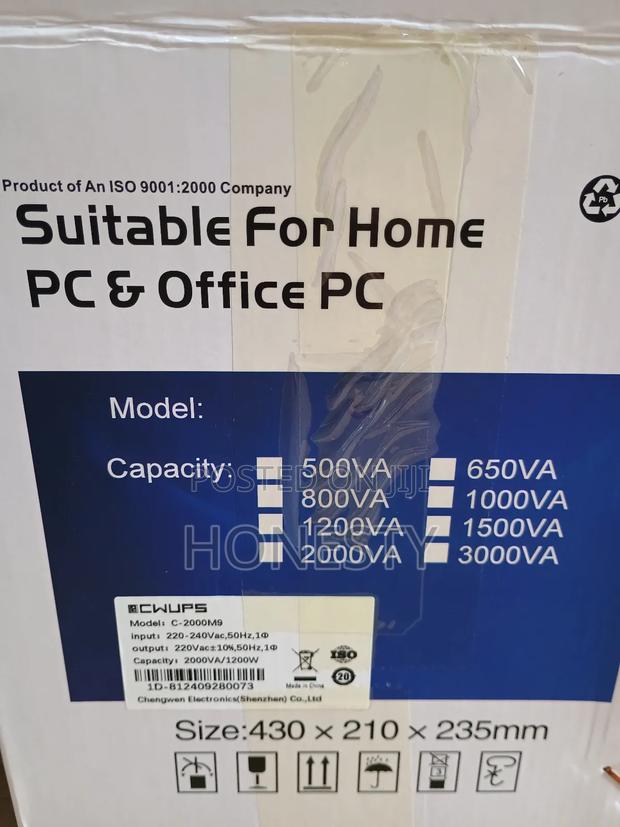 Cwups 2000va Ups Battery Uninterruptible Power Supply for PC · Photo 6