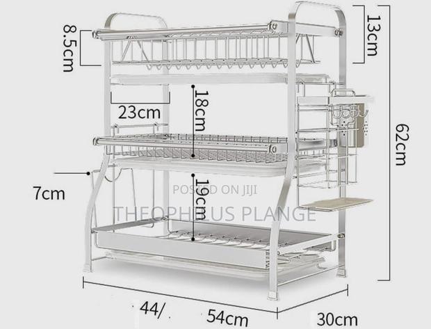 Silver Kitchen Organizer, Plates Holder / Drainer . · Photo 2