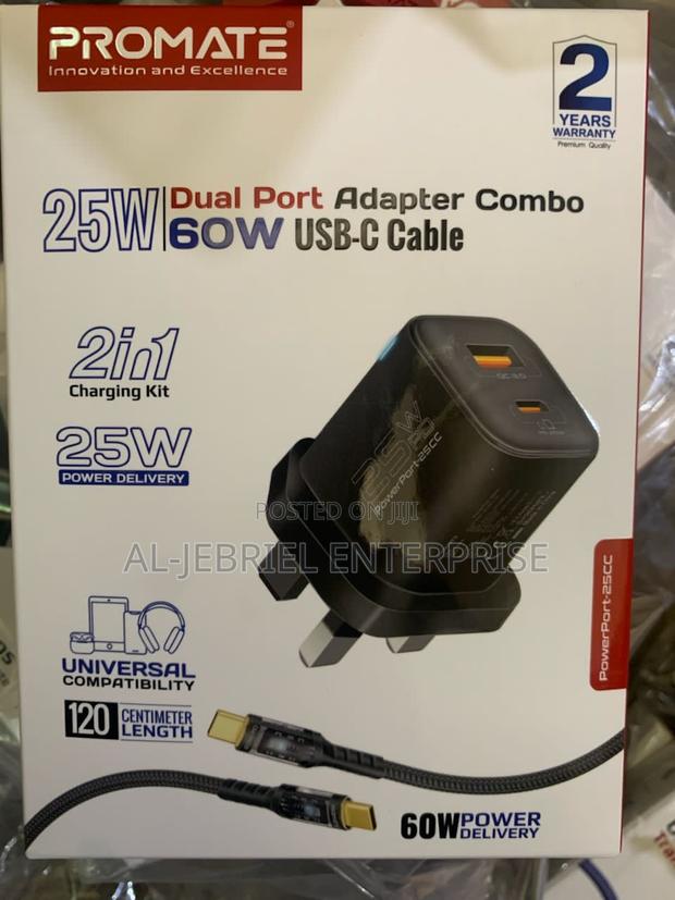 Promate POWERPORT-25CC BLK UK 25W Quick Charge Wall Charger · Photo 1