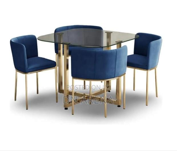 Abingdon Stowaway 4 Velvet Dining Chairs Table Excluded · Photo 1