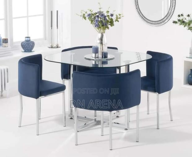 Abingdon Stowaway 4 Velvet Dining Chairs Table Excluded · Photo 3