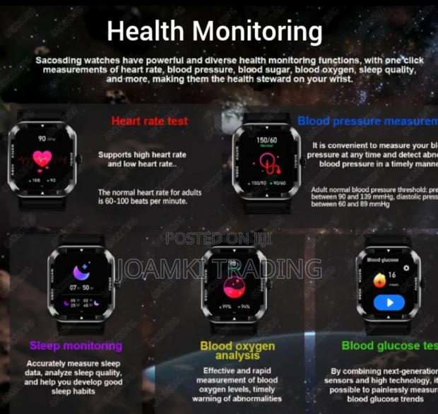 Rugged Smart Watch, Health Monitor, BT Call, IP68, Andr/Ios · Photo 4