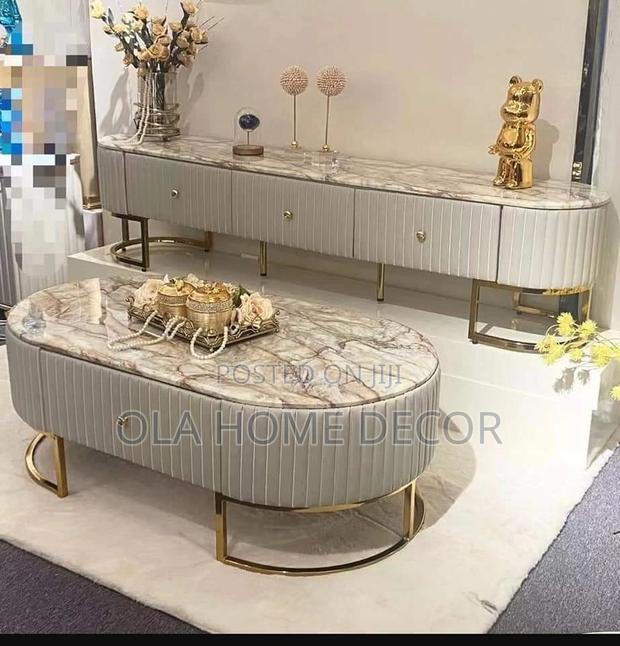 Marble Tv Stand and Center Table · Photo 1