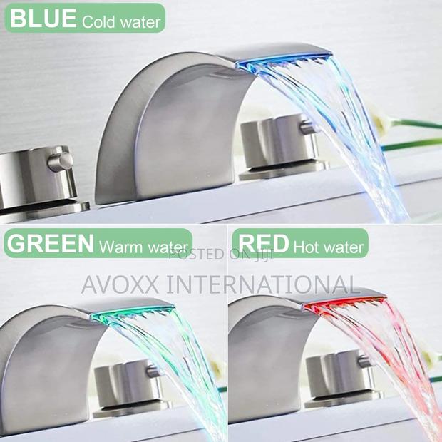 Widespread Bathroom Faucet Brushed Nickel W/Pop Up Drain · Photo 2