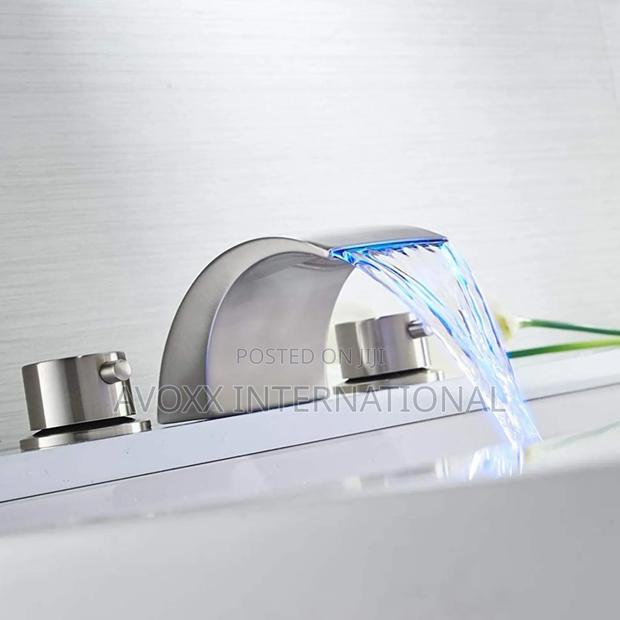 Widespread Bathroom Faucet Brushed Nickel W/Pop Up Drain · Photo 3
