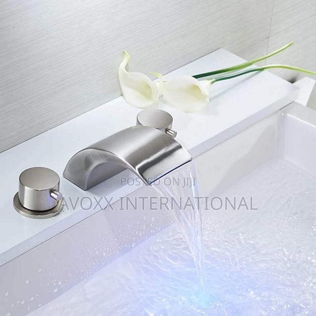 Widespread Bathroom Faucet Brushed Nickel W/Pop Up Drain · Photo 4